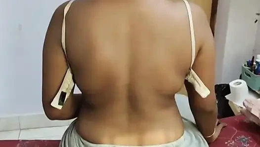 Indian Desi aunty show our hot big boobs with dark nipples and wents come to sex with our husband in our bedroom