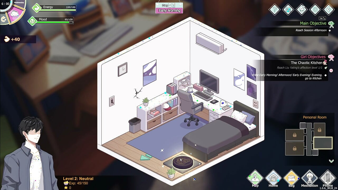 Feliz estudiante! Nuevo juego. Una chica caliente de primer año de blong viene a mi habitación por la noche y comienza a chupar mi polla