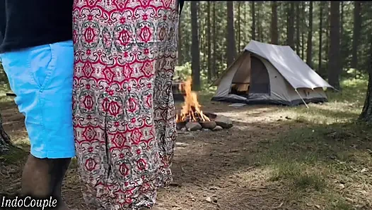 real Husband and wife went for camping to Forest.sex in Forest with blasting sounds