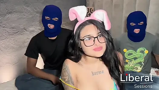 OPERATED FRIEND GETS FUCKED BY TWO OF HER FRIENDS AT HER HOUSE