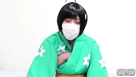 Yoğun dölleme özel çekim! Sevimli cosplayer tekrar tekrar zirve yapıyor, ifadeleri eriyor
