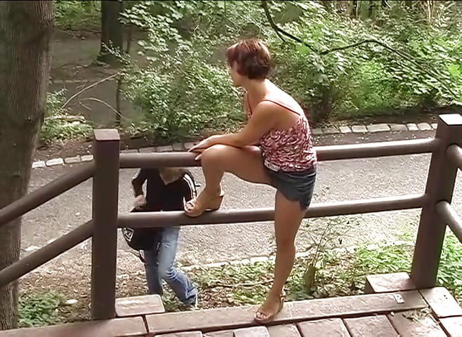 Клер на снимка и чукане на открито