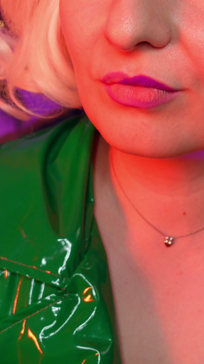 ASMR lipstick - make-up process - sexy lips of pin up blonde Arya | Clip 1