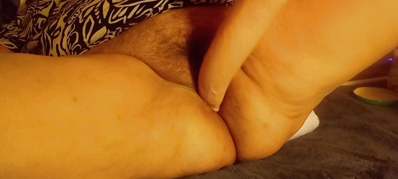 Hairy SLIMY pussy closeup