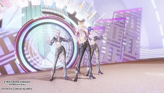 Mmd - kard - silah sesi - ahri, kaisa ve evelynn seksi kpop dans league of legends hentai sansürsüz 4k 60 fps