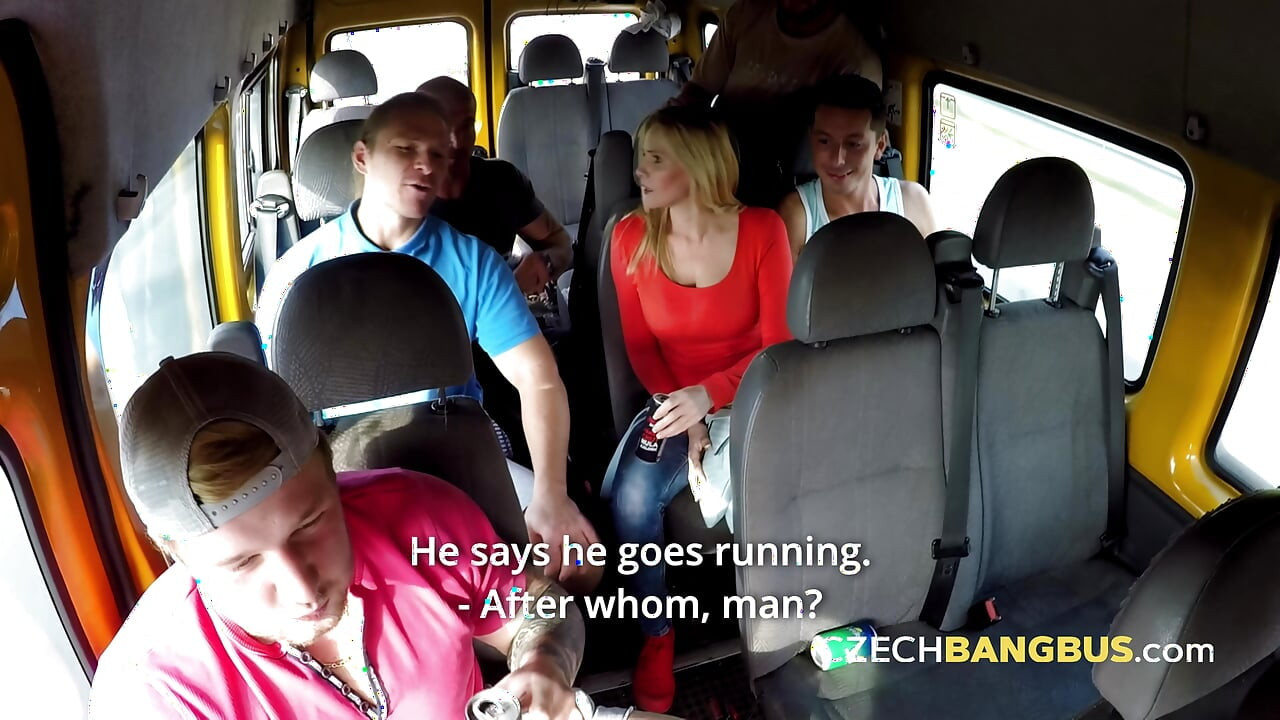 Hot gangbang with a busty MILF (Czech Bang Bus)