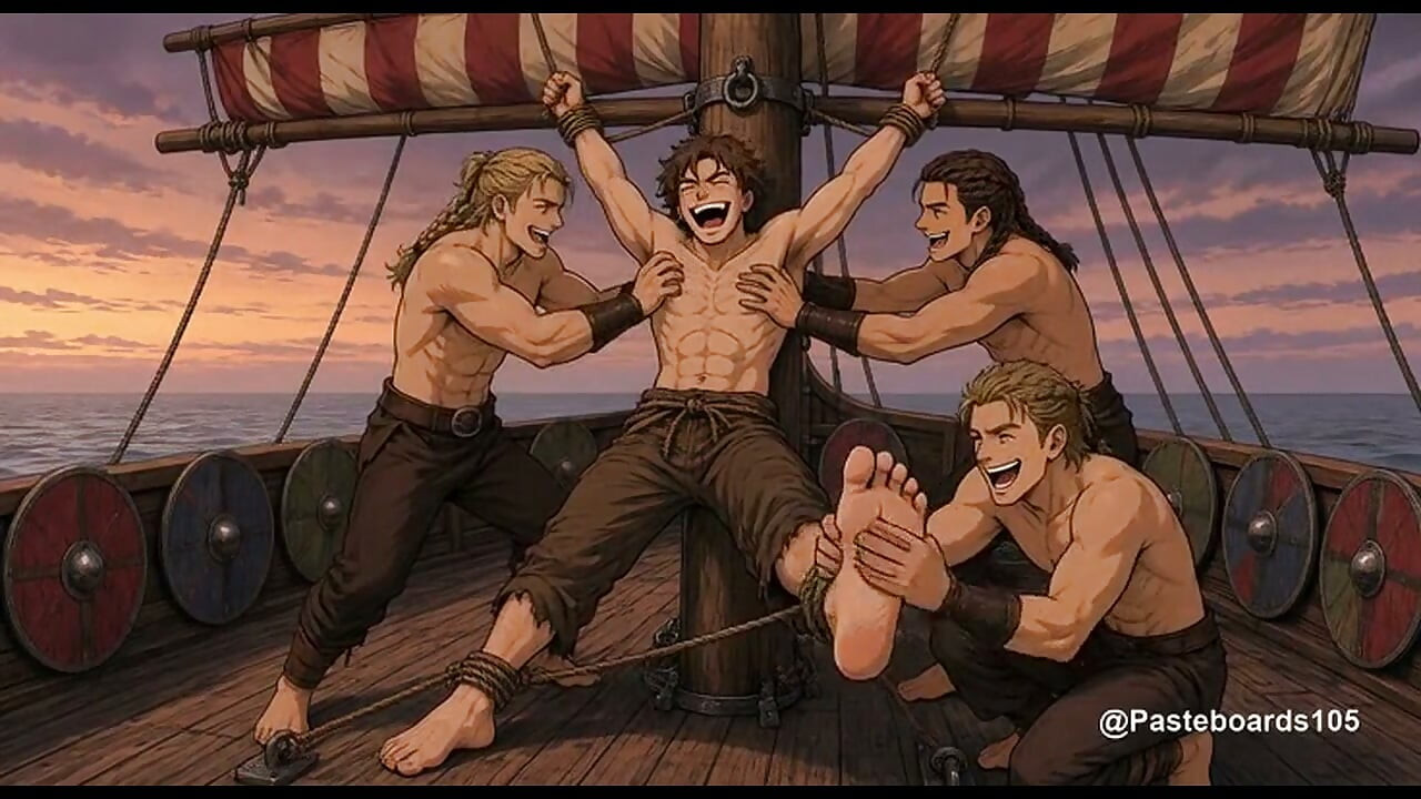 Tied To The Longship Mast, Viking Captive (2D Anime)