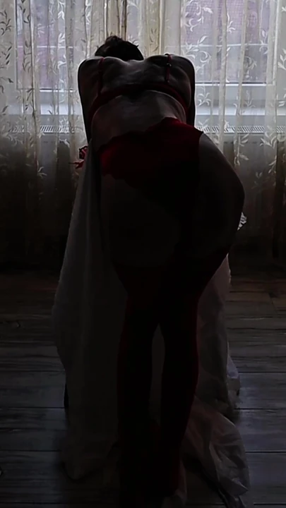 Sensual Trans Girl Showing Her Art Dance. Skinny beautiful dominant trans girl