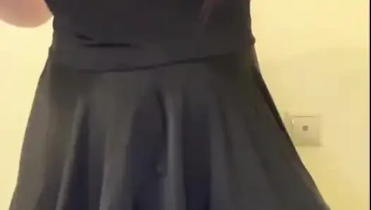 Stepmom with big tits loves sucking two dildos