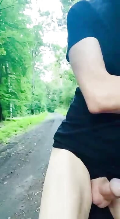 Confirming I’m a slut for men (part-3) Riding bike main pathway showing cock, in cut shorts)