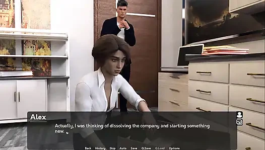 Pantyhoes: the employees are angry to their boss, because  he fucked them all ep 8