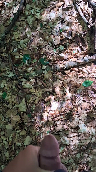 Horny pissed in the forest