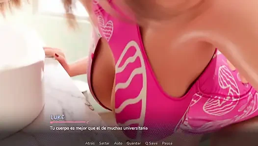 Auntie takes her collagen to the bathroom and ends up having sex with him without anyone knowing - Good Luke