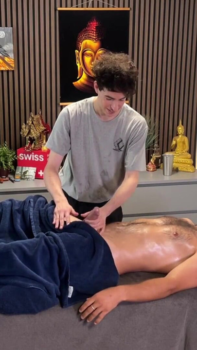 straight man get happyend massage | Clip 1