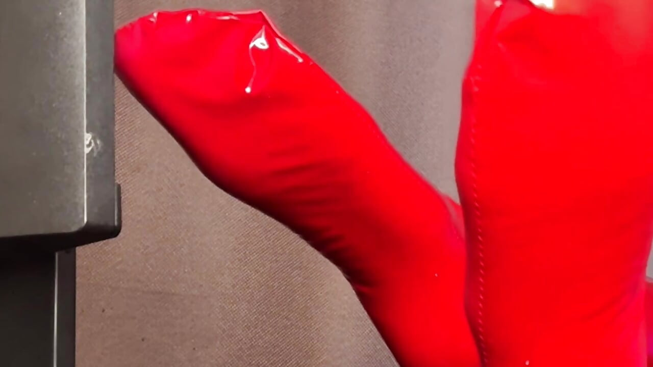 foot fetish - latex socks - teasing