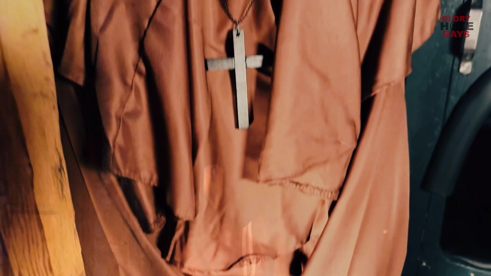 Monk Confession Gloryhole Hard cock in the confessional