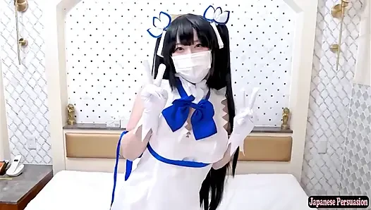 Cosplayer amatir dengan gaya heroine sangat menyukainya dan benar-benar kehilangan kendali malam ini