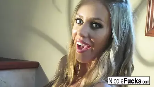 Perfectly stacked Nicole and Abigail lick each others