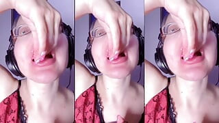 Asmr Dinti Candy Eating - Asmr, ochelari, Gianess, ruj, buze mari, Mough, Alimente, Fetiș cu față, unghii lungi