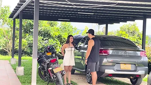 After jogging I fuck beautiful girl while they are alone at their uncles' house, huge discharge in their ass