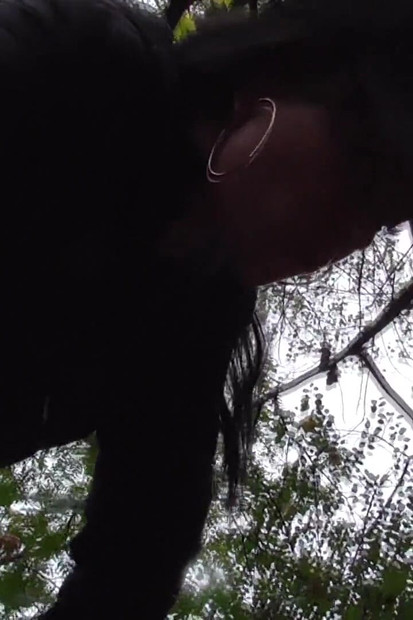 Spitting session in the forest