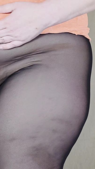 Must-see moment from "Hairy Pussy BBW in See Through Leggings showing Her Big Booty"