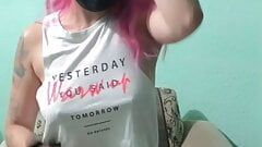 I love to dance while I undress slowly, I masturbate my rich pink vagina strong and delicious and I play with my tits