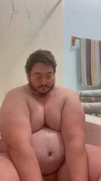 Must-see moment from "Enormously Fat Chub Bear Daddy Burly Chub Draws a Hot Bath & Blasts a Hot Load"