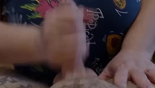 Blowjob und penis-masturbation von reifer fetter frau 5