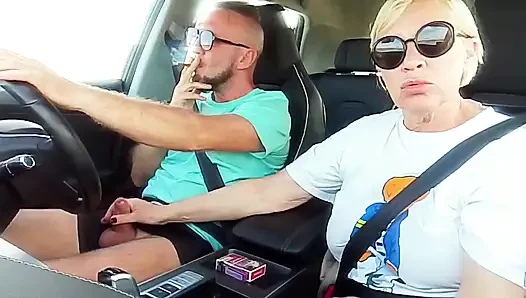 Family car ride with stepmom