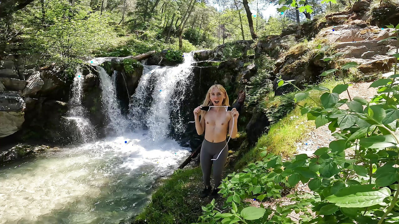 We Got Caught Fucking at a Waterfall with Facial & Cumwalk