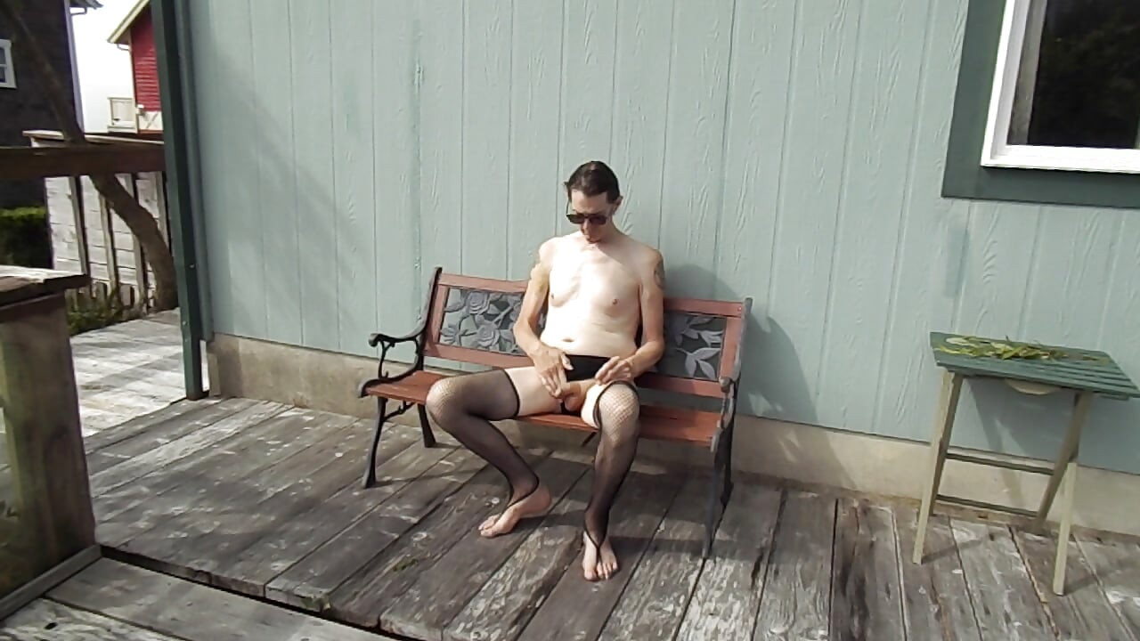 kevinstockings outside on my deck