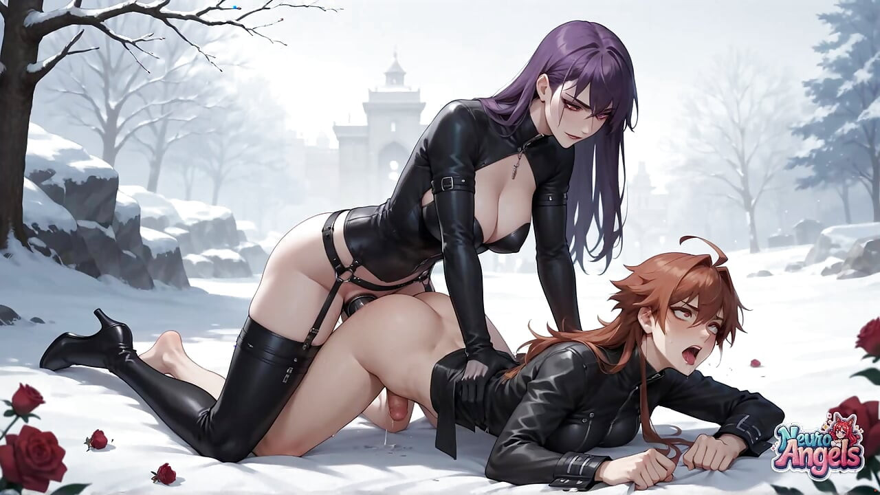 Snowy Rose &Cum-splattered Surrender: MILF's Dildo Feast in Winter