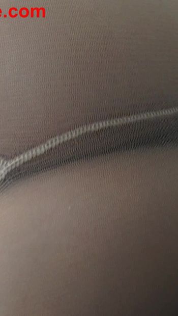 Worship my nylon ass, lick and sniff the horny nylon! Cumm all over my sexy nylon ass!