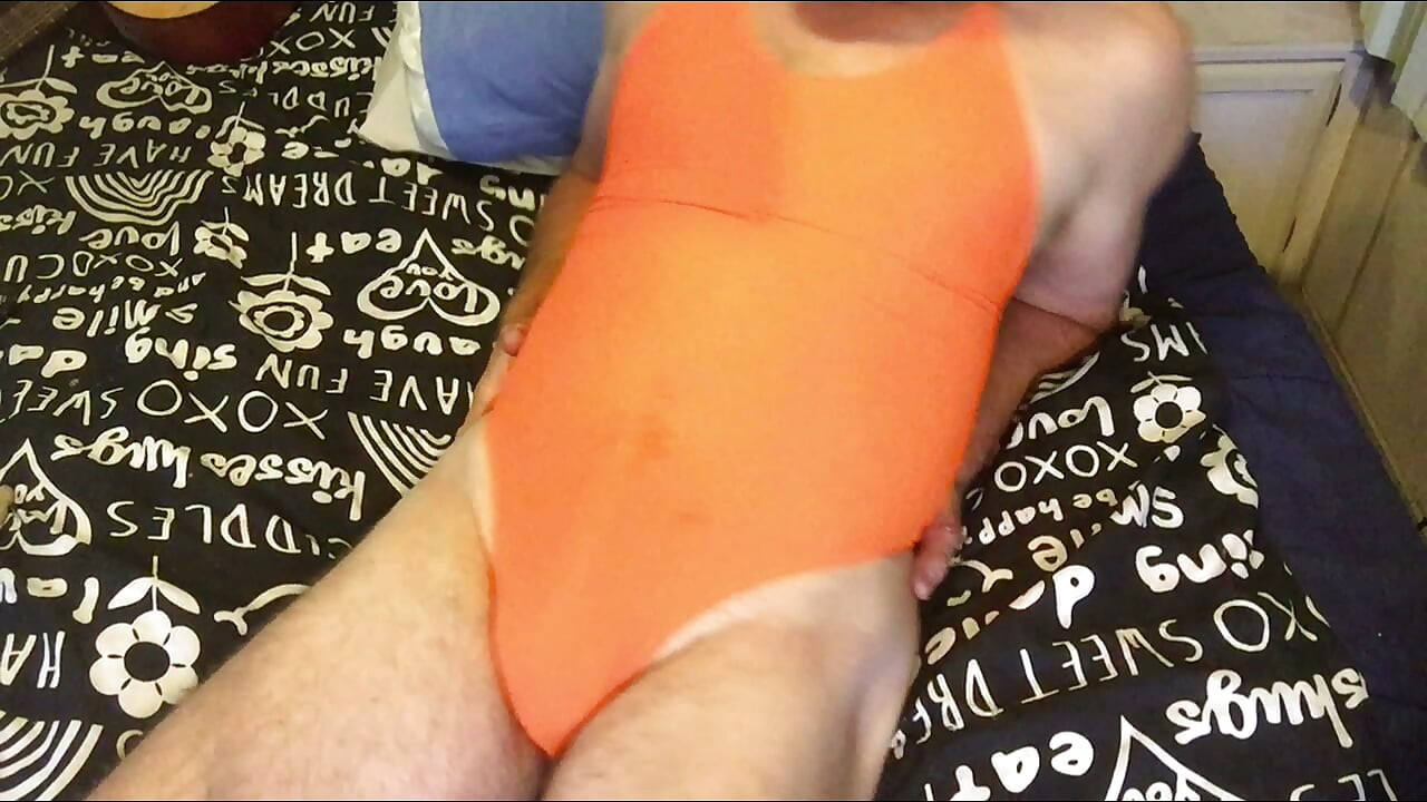 Bright Orange One-Piece Swimsuit Tight Fit & Messy Finale