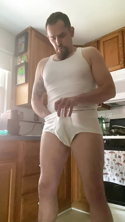 Tanque branco e porra