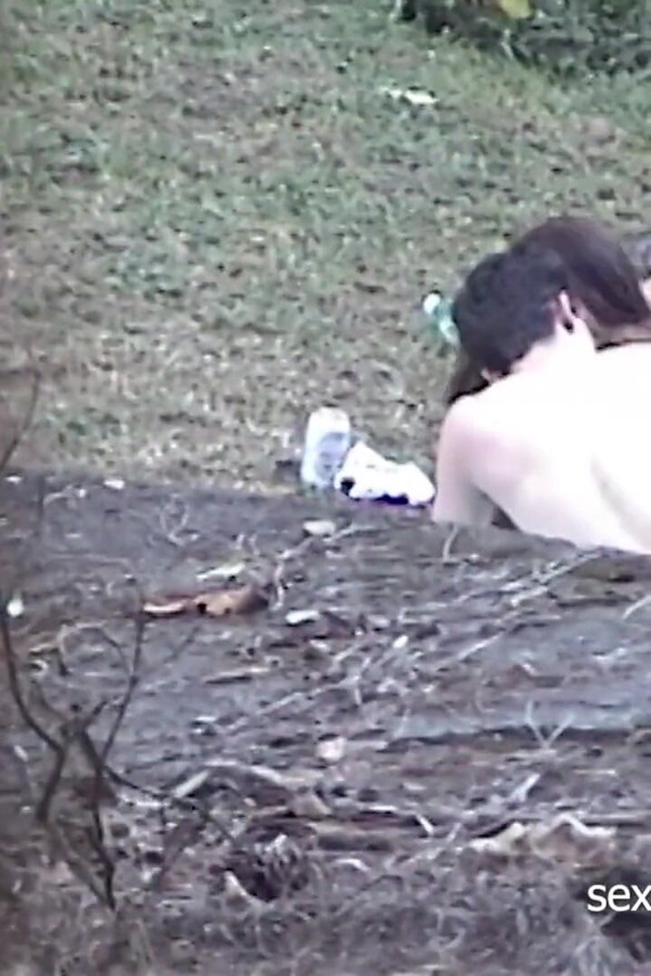 Friends with their girlfriends have sex together on the farm