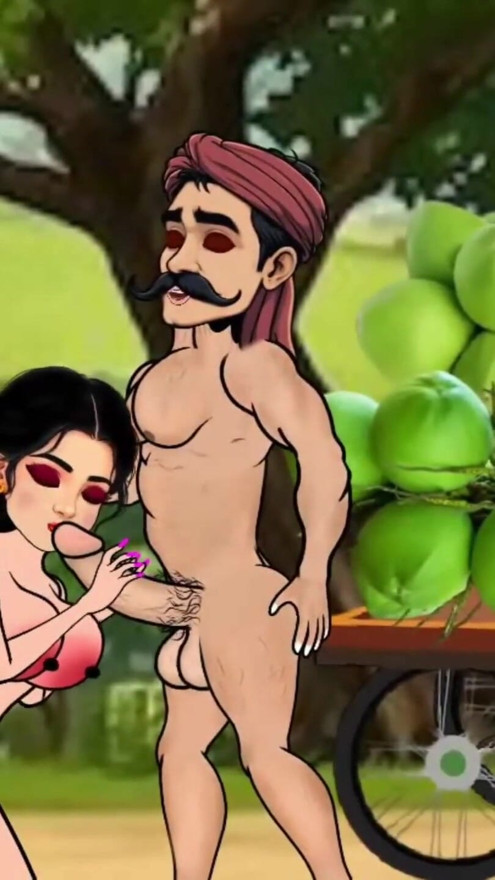 Raju Coconut Paniwala and Poonam's Part 2 | Hindi Cartoon Sex Story | Clip 2