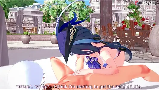 Clorinde bikini-blowjob - Genshin Impact