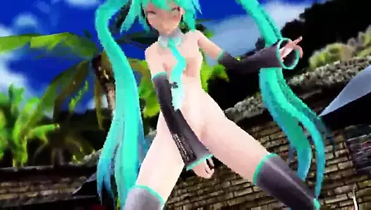 Mmd miku juega con consolador