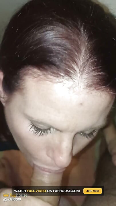 Jade in Lingerie in the Bathroom Sucks Me off and Finishes with Her Face Covered in Cum