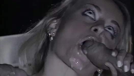 This Blonde Slut Fucks Her Friend While Giving Her Boyfriend a Blowjob