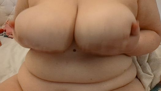 Playing with my big, soft natural boobs