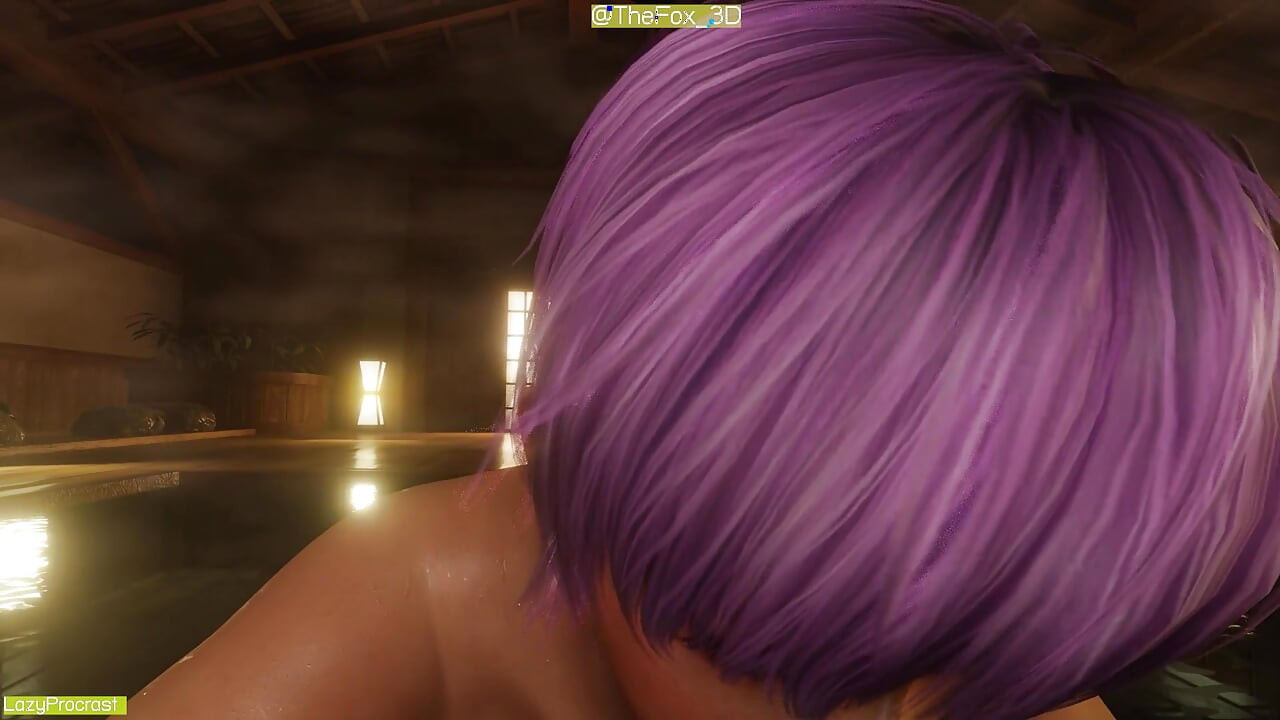 Dead or Alive DOA - Ayane at the Hotsprings WM (No sound) By LazyProcrast Animation 3D Hentai