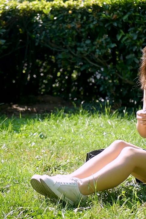 Arina Is Smoking 120mm Cigarettes Outdoors