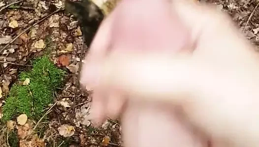 Ormanda masturbasyon yapmak ve bir ağaçta boşalmak