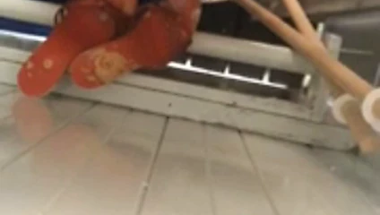 5 soyunma odasında garip bir ayakkabı üzerinde Cum
