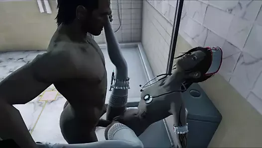 Fallout 4 Nurse fucked in the toilet
