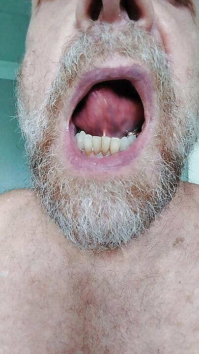 Close up mouth and tongue action