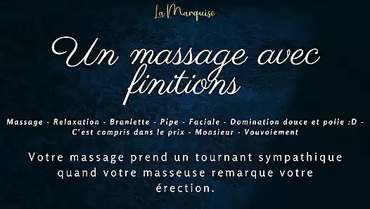 [French Audio Porn] Good long by your masseuse who notices your erection